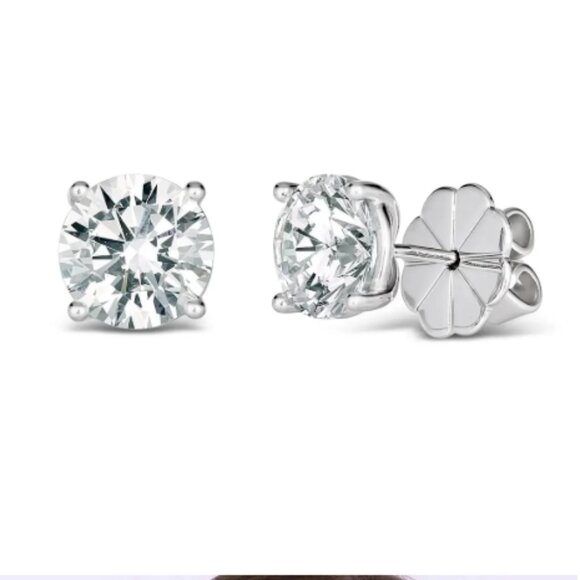 Bethenny Frankel x Anna Zuckerman Just Like Diamonds 4 Carat Studs New - Picture 4 of 5
